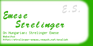 emese strelinger business card